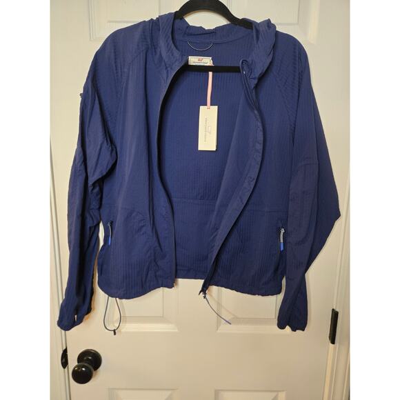 Vineyard Vines HarborPackable Anorak Jacket Women Blue Size - Picture 1 of 12